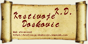Krstivoje Dosković vizit kartica